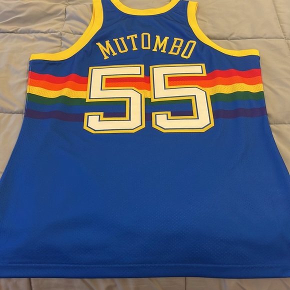 Mitchell & Ness Denver Nuggets Authentic Dikembe Mutombo jersey sz XL! - Picture 6 of 6